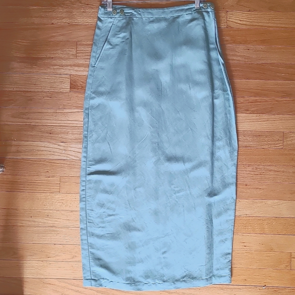 Eileen Fisher Linen Blend Maxi Skirt S